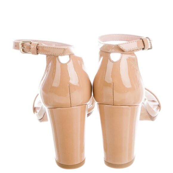 Tan patent leather Stuart Weitzman sandals - Picture 4 of 5